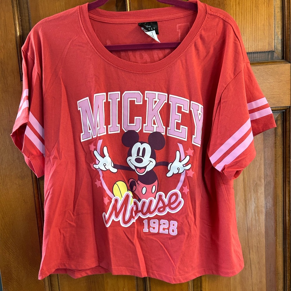 Disney Red Mickey Mouse Varsity Tee